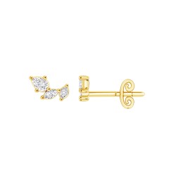 Yellow Gold Diamond Studs  0.30 CT