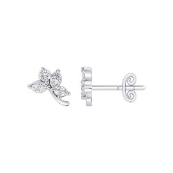 White Gold Diamond Studs  0.31 CT