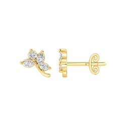 Yellow Gold Diamond Studs  0.31 CT