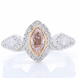 Platinum Diamond Gemstone Ring