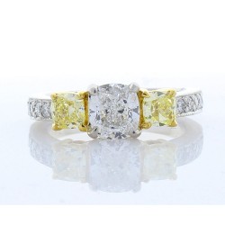 Platinum Diamond Gemstone Ring
