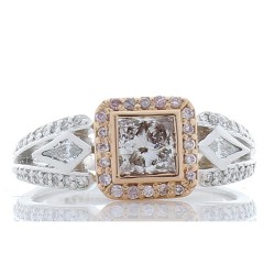 Platinum Diamond Gemstone Ring
