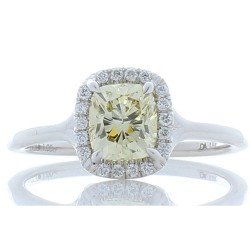 18K White Gold Diamond Gemstone Ring