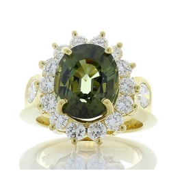 18K Yellow Gold Tourmaline Gemstone Ring