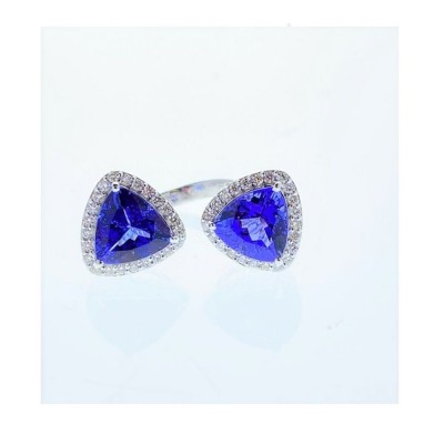 18K White Gold Tanzanite Gemstone Ring