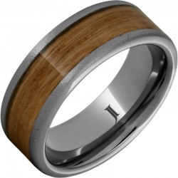 Barrel Aged™ Rugged Tungsten™ Ring with Single Malt Inlay and Stone Finish