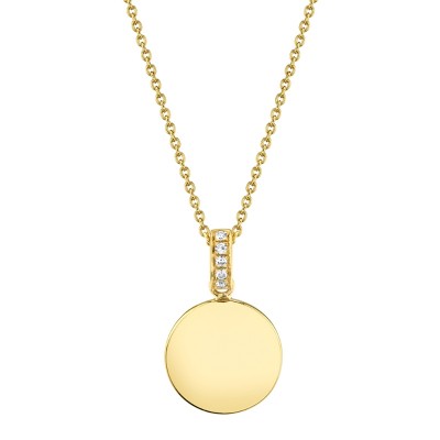 0.02ct 14k Yellow Gold Diamond Necklace