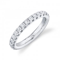 1.21ct 14k White Gold Diamond Eternity Band Size 7