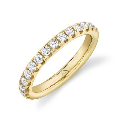 1.21ct 14k Yellow Gold Diamond Eternity Band Size 7
