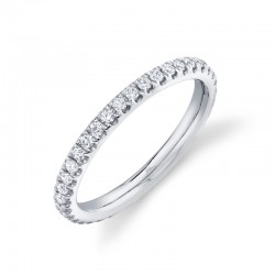 0.58ct 14k White Gold Diamond Eternity Band Size 7
