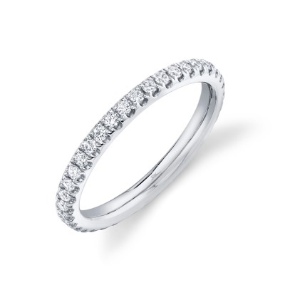 0.58ct 14k White Gold Diamond Eternity Band Size 7