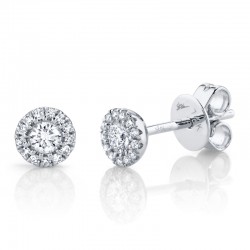 0.24ct 14k White Gold Diamond Stud Earring
