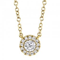 0.14ct 14k Yellow Gold Diamond Necklace