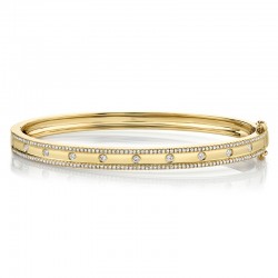 0.62ct 14k Yellow Gold Diamond Bangle