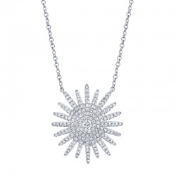 0.43ct 14k White Gold Diamond Necklace