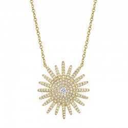 0.43ct 14k Yellow Gold Diamond Necklace