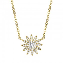 0.15ct 14k Yellow Gold Diamond Necklace