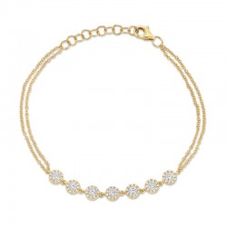 0.66ct 14k Yellow Gold Diamond Bracelet