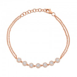 0.66ct 14k Rose Gold Diamond Bracelet