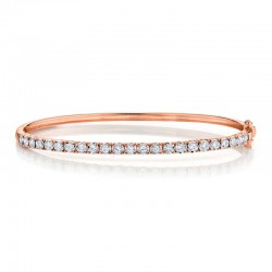 0.69ct 14k Rose Gold Diamond Bangle