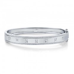 0.55ct 14k White Gold Diamond Bangle