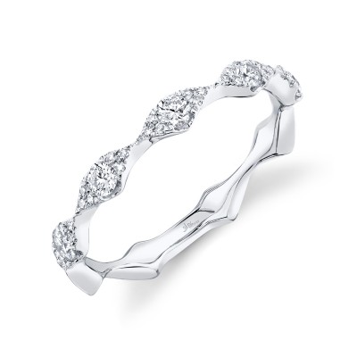 0.38ct 14k White Gold Diamond Lady's Band