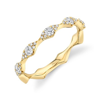 0.38ct 14k Yellow Gold Diamond Lady's Band