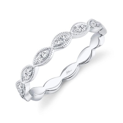0.13ct 14k White Gold Diamond Lady's Band
