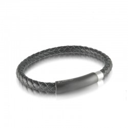 Italgem Steel Leather Bracelet