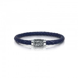 Italgem Steel Leather Bracelet