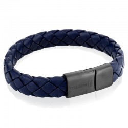 Italgem Steel Leather Bracelet