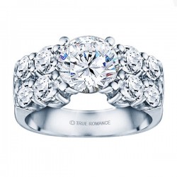 Rm1053-14k White Gold Classic Semi Mount Engagement Ring