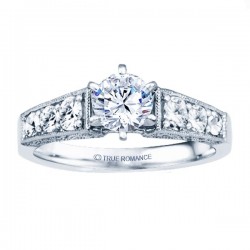 Rm1120-14k White Gold Vintage Semi Mount Engagement Ring