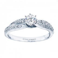 Rm1145-14k White Gold Infinity Semi Mount Engagement Ring