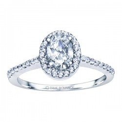 Rm1301v-14k White Gold Oval Cut Halo Diamond Semi Mount Engagement Ring