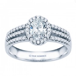 Rm1394v-14k White Gold Halo Semi Mount Engagement Ring