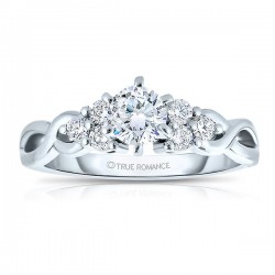 Rm1450 -14k White Gold Round Cut Diamond Infinity Semi Mount Engagement Ring