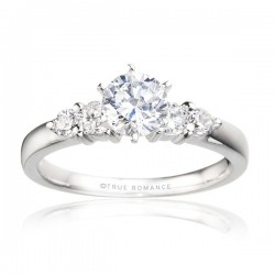 Rm495-14k White Gold Semi Mount Engagement Ring From Nostalgic Collection