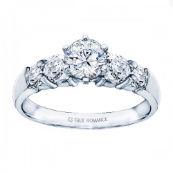 Rm504-14k White Gold Classic Semi Mount Engagement Ring