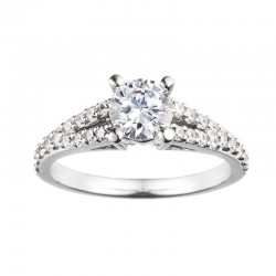 Rm966-14k White Gold Semi Mount Engagement Ring From Nostalgic Collection