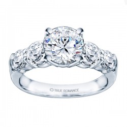 Rm993-14k White Gold Classic Semi Mount Engagement Ring
