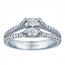 Rm999v-14k White Gold Classic Semi Mount Engagement Ring