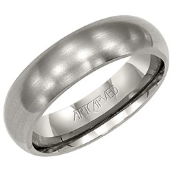 Titanium 6mm Comfort Fit Catino Wedding Band With Solid Matte Finish.