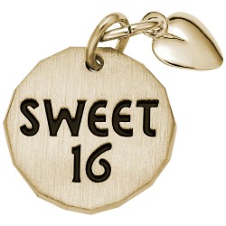 Sweet 16 Tag W/Heart