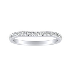 Lab Grown Diamond Wedding Ring In 14K White Gold