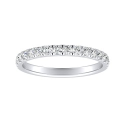 Classic Lab Grown Diamond Wedding Ring In 14K White Gold