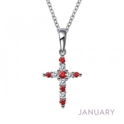 0.33Cts CTTW Platinum January Birthstone Necklaces