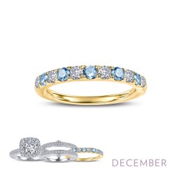 0.51Cts CTTW Gold December Birthstone Rings
