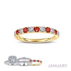 0.51Cts CTTW Gold January Birthstone Rings