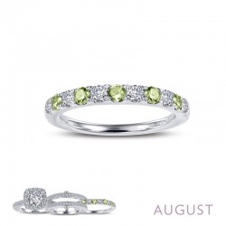 0.51Cts CTTW Platinum August Birthstone Rings